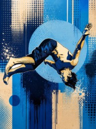 The Diver veggbilde fra Dahlia Design